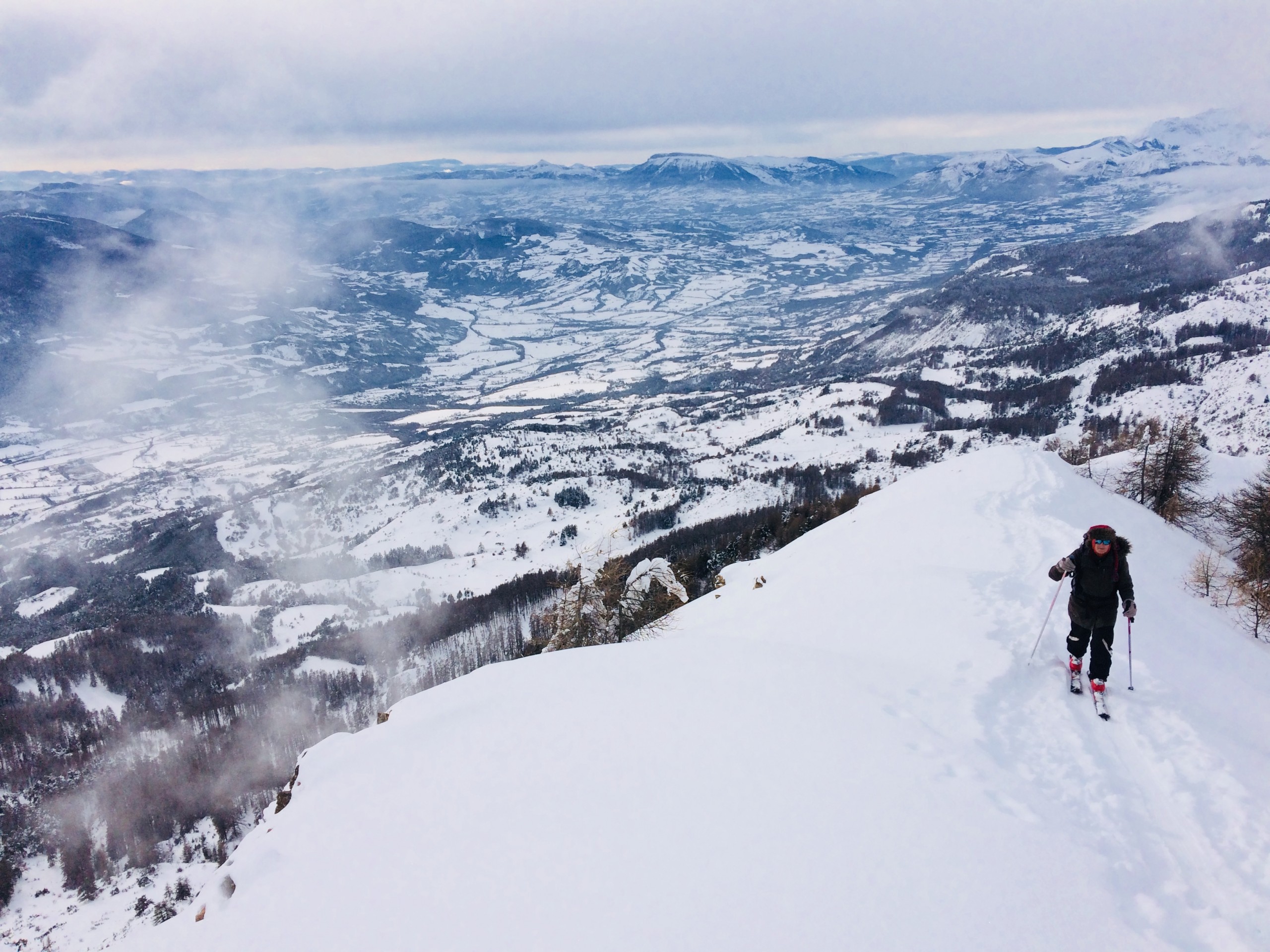 Ski de randonnée initiation au col de la Gardette au dessus de Gap et Embrun