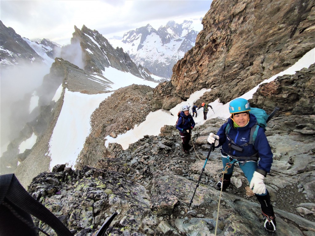 Voie normale du Collidge et son arête sud est.
