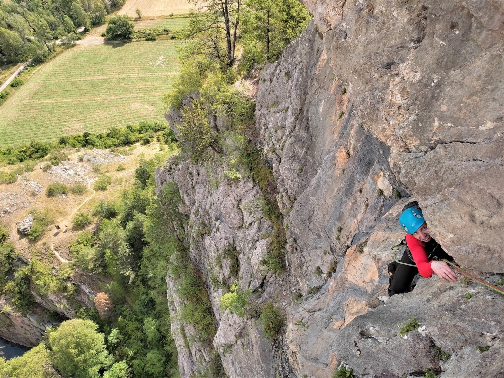 grande voie dans les gorges de la byasse dans les ecrins